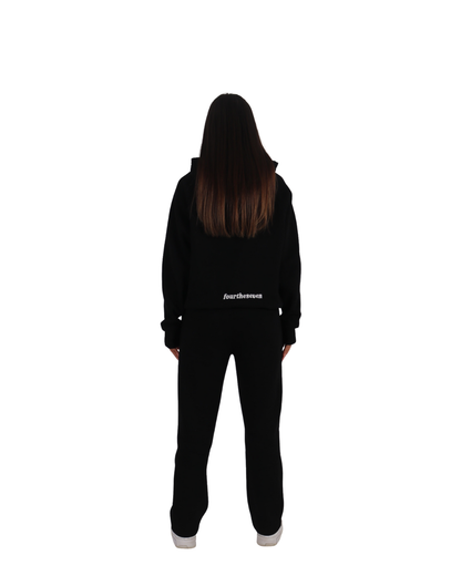 OVERSIZE BLACK HOODIE 4THE7
