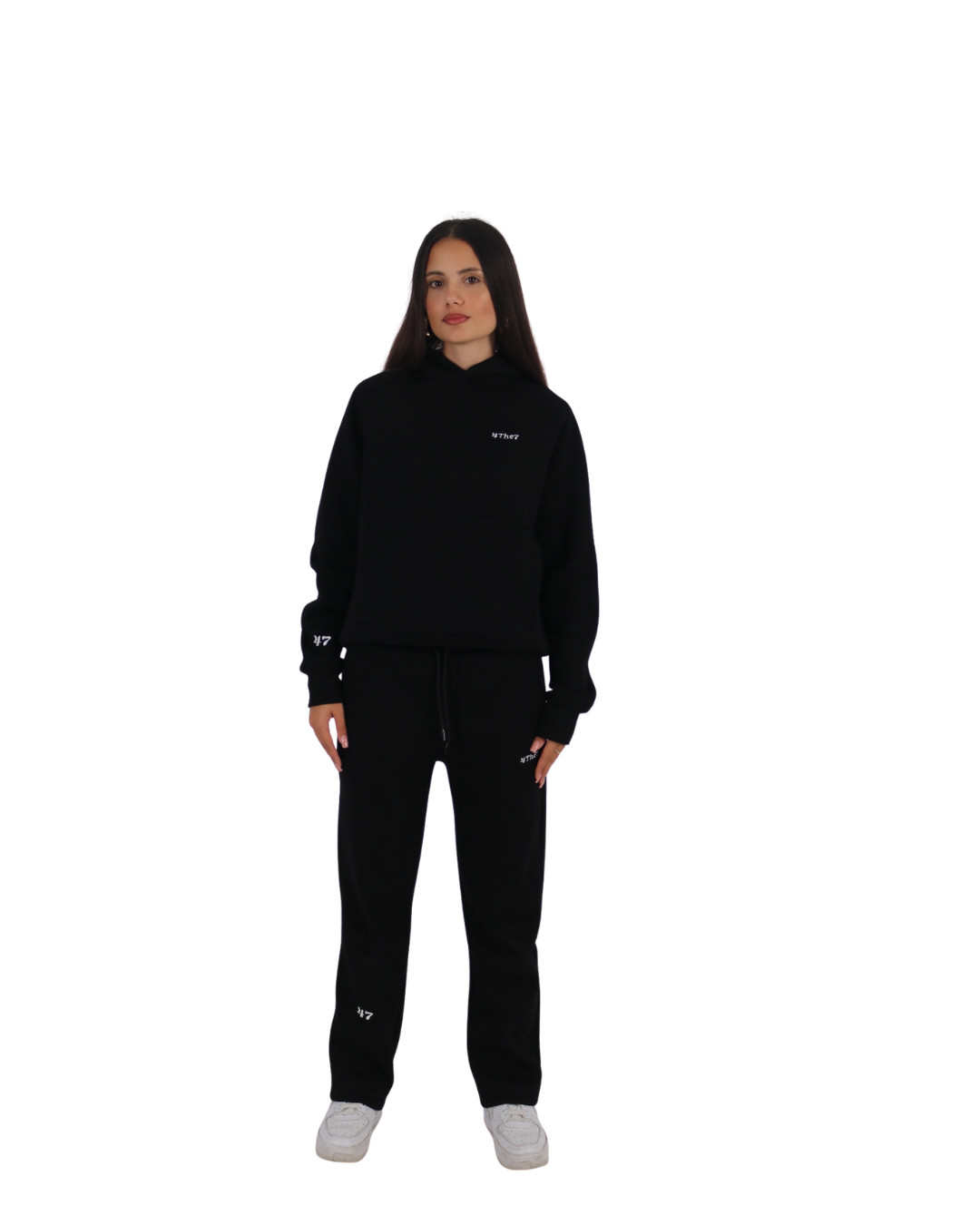 OVERSIZE BLACK HOODIE 4THE7