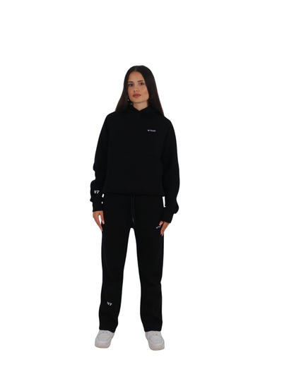 OVERSIZE BLACK HOODIE 4THE7